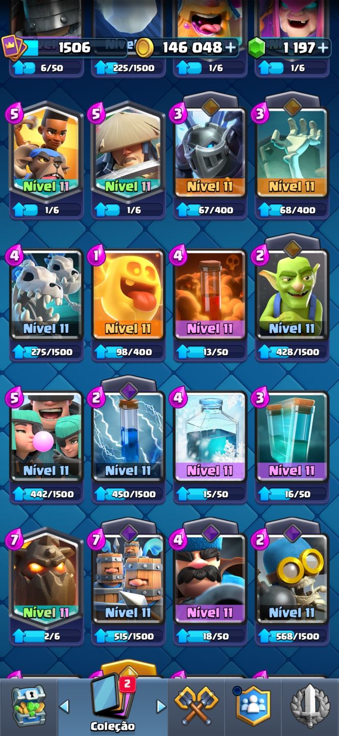 CONTA CLASH ROYALE 9.5K TROFÉUS + 1.197 GEMAS