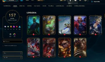 CONTA LOL 2013 | 171 SKINS + 219 ICONES | TFT ESMERALDA II [FULL ACESSO]