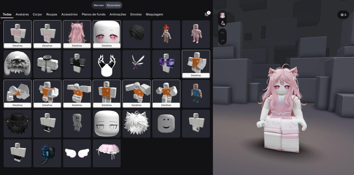 Conta Roblox OLD, Diversos itens em jogos