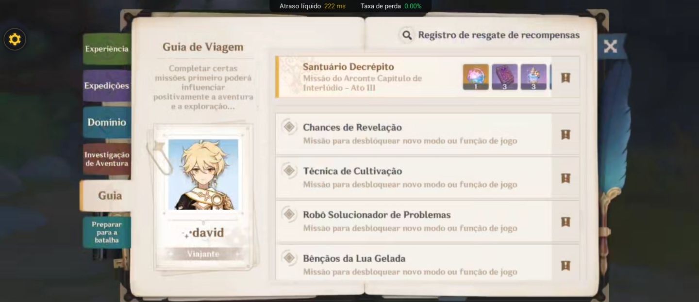Conta genshin com vários t5 limitados e buildados