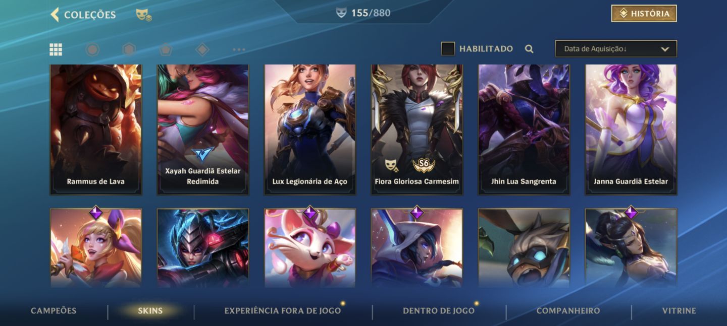 CONTA WILD RIFT | 155 SKINS | GRÃO-MESTRE 2X | NÍVEL 118