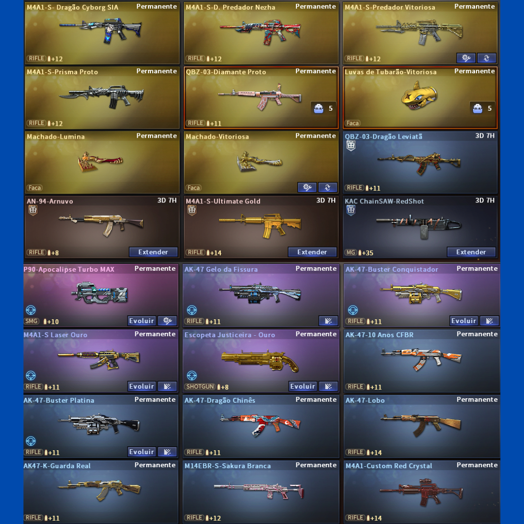 CONTA CROSSFIRE / 27 VIPS / 244 ITEMS / FULL ACESSO
