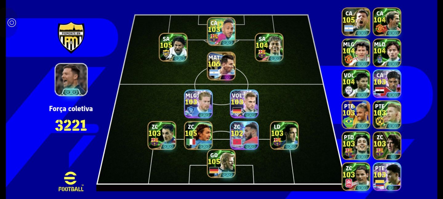 CONTA DE EFOOTBALL PERFEITA PARA COMEÇAR A JOGAR COM DEL PIERO E COMPANHIA!!!!!!