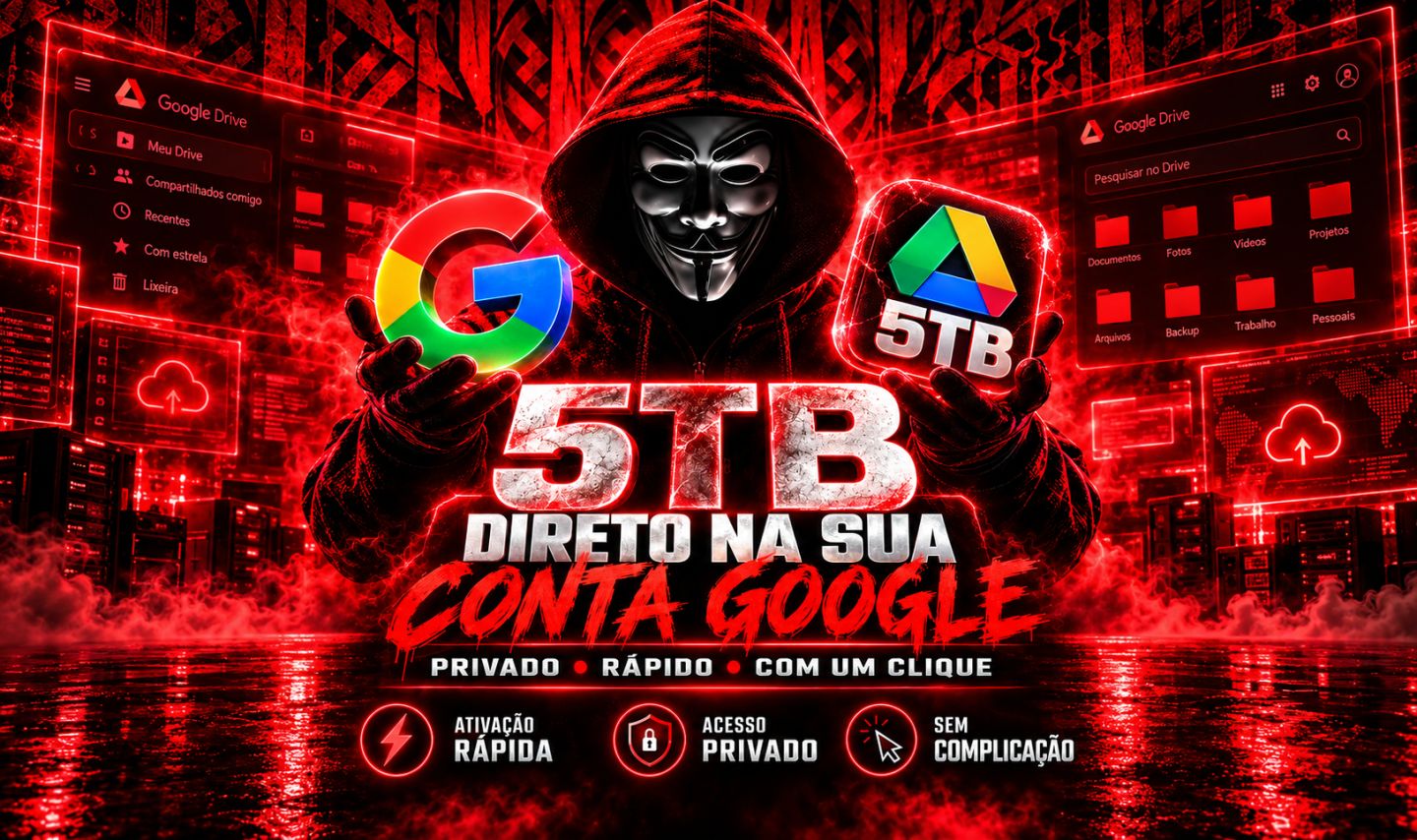 5TB Google Drive Direto na Sua Conta | Privado e Rápido