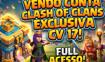 Conta COC, niv 208, CV17 raro, com paisagem lendaria, muitas skins e obstaculos