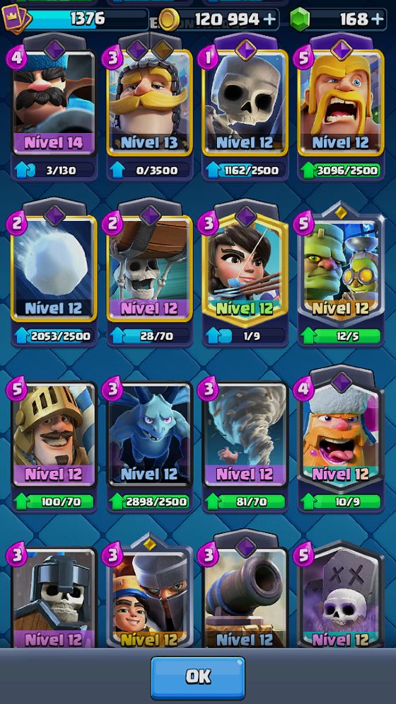 Conta CLash royale arena 20 e cartas lvl 15 e clash of clans cv 15
