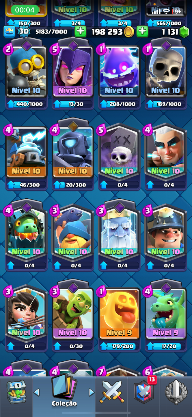 Conta no Clash Royale com 9000 Troféu