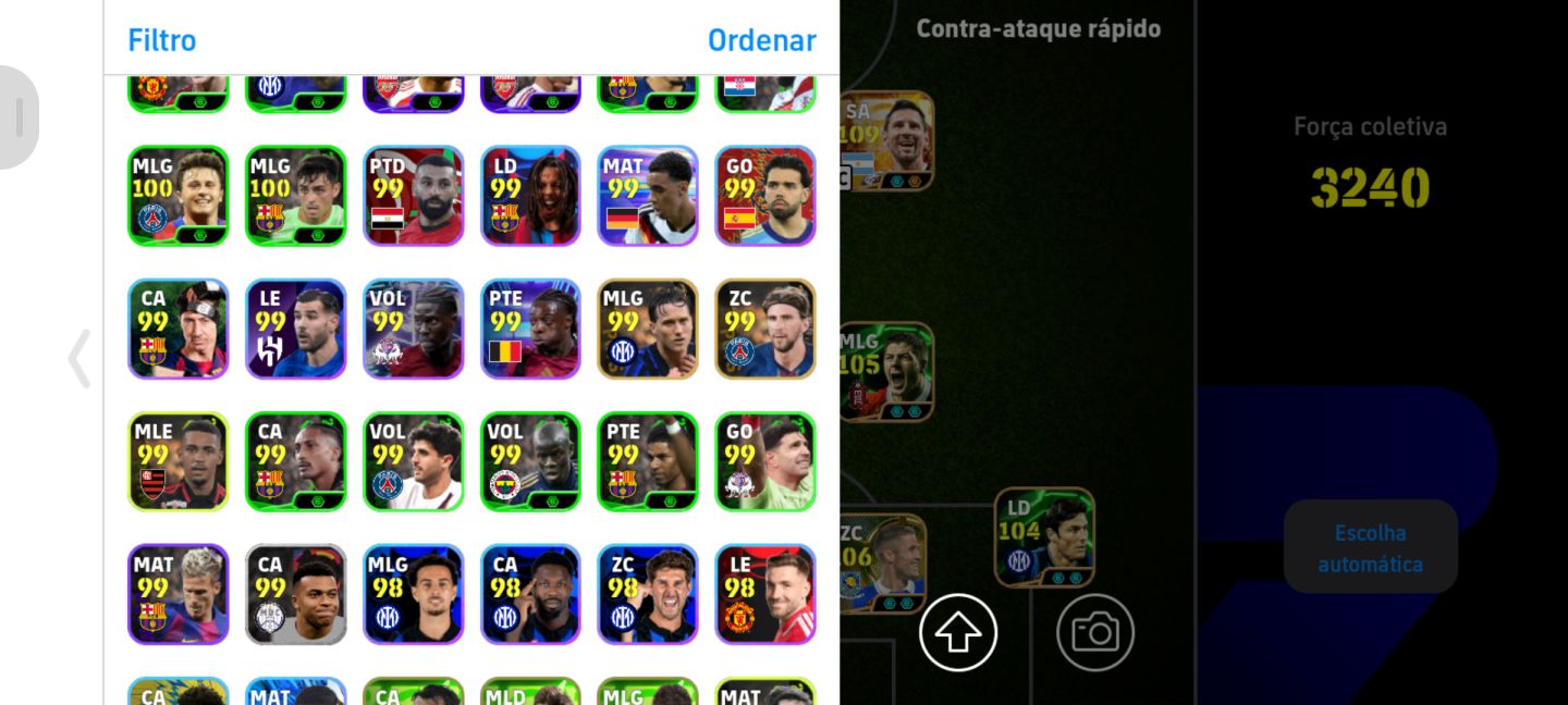 Conta de efootball mobile