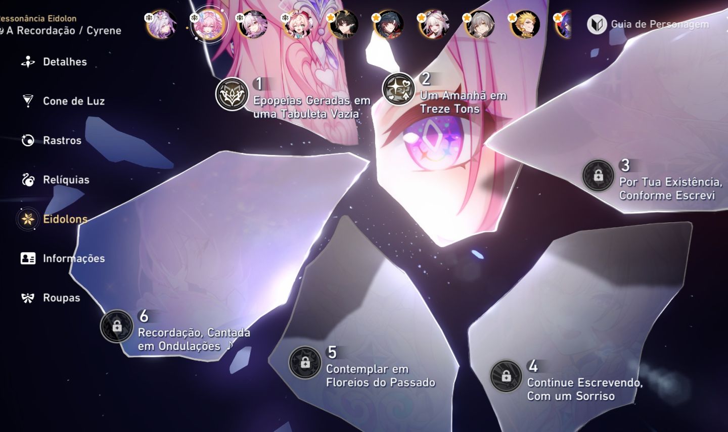 Honkai: Star Rail Conta Endgame Completa | 43 T5 | 35 Limitados | Cyrene e2