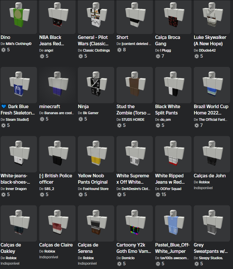 ROBLOX COM VARIOS ITENS EM JOGOS DIFERENTES E CAMISA DE 17K+