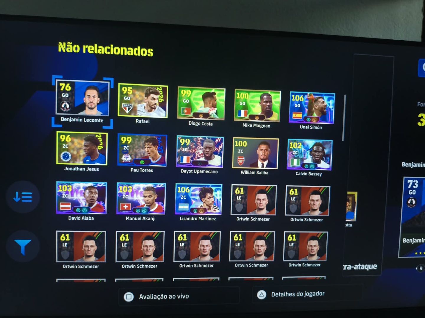 Conta de efootball para console