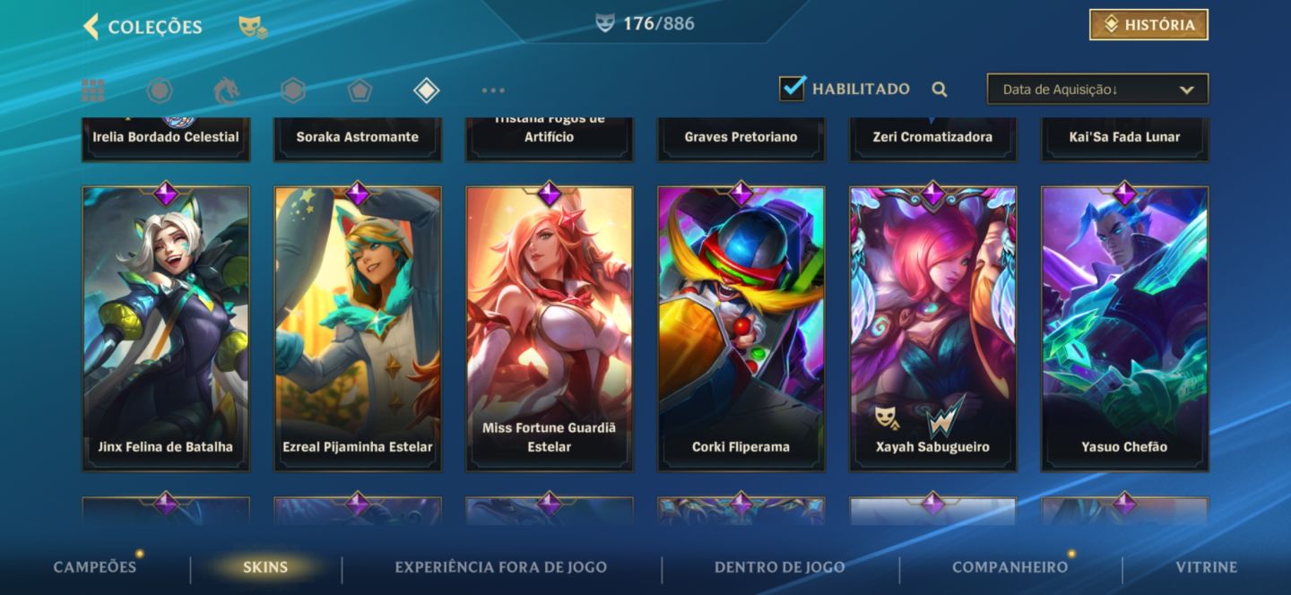 Conta 176 skins