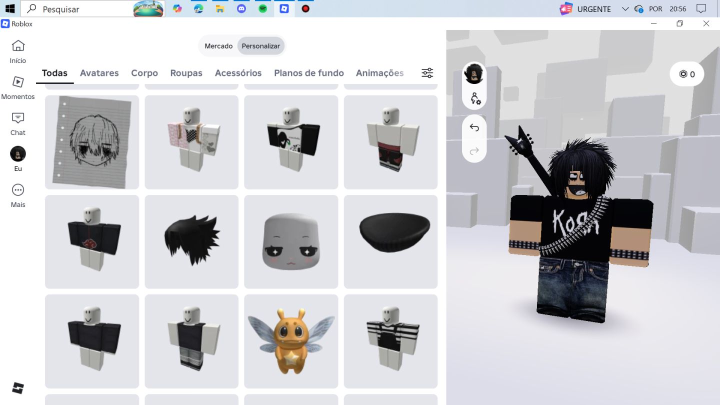 CONTA ROBLOX COM SKIN