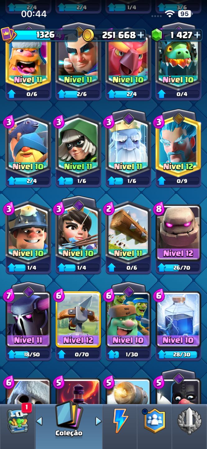 CONTA DE BRAWL STARS + CLASH ROYALE UPADAS