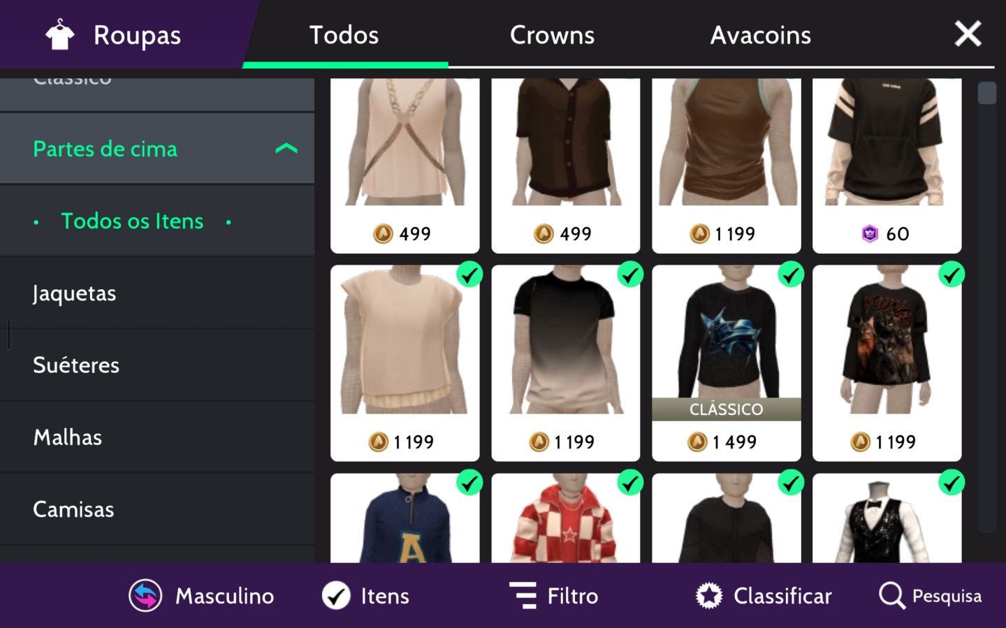 CONTA MASCULINA LVL 42 COM 5 ANOS DE JOGO / FOCADA EM CROWNS E AVACOINS+BRINDE