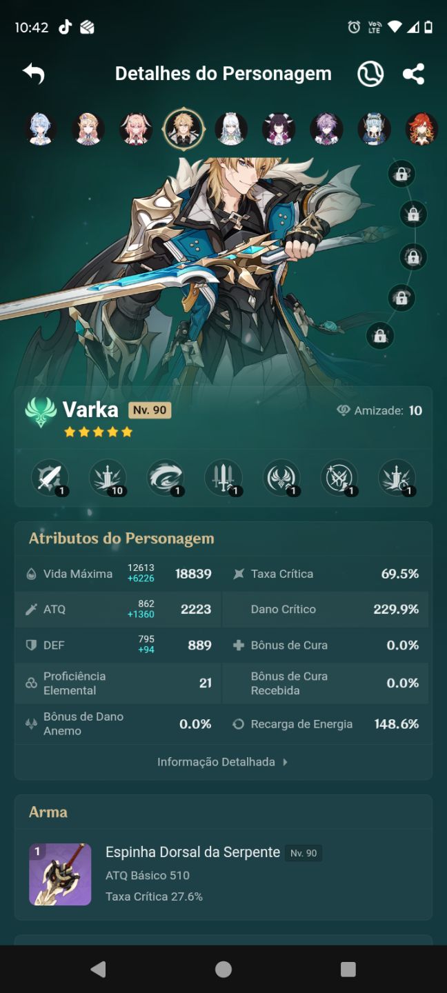CONTA GENSHIN 30x5 VARKA PREMIUM E ZIBAI PREMIUM