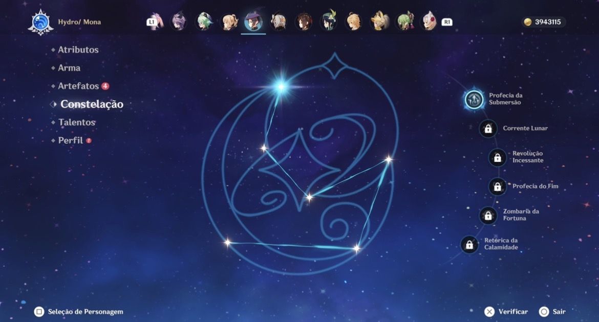 Conta de Genshin Impact e Honkai Starrail