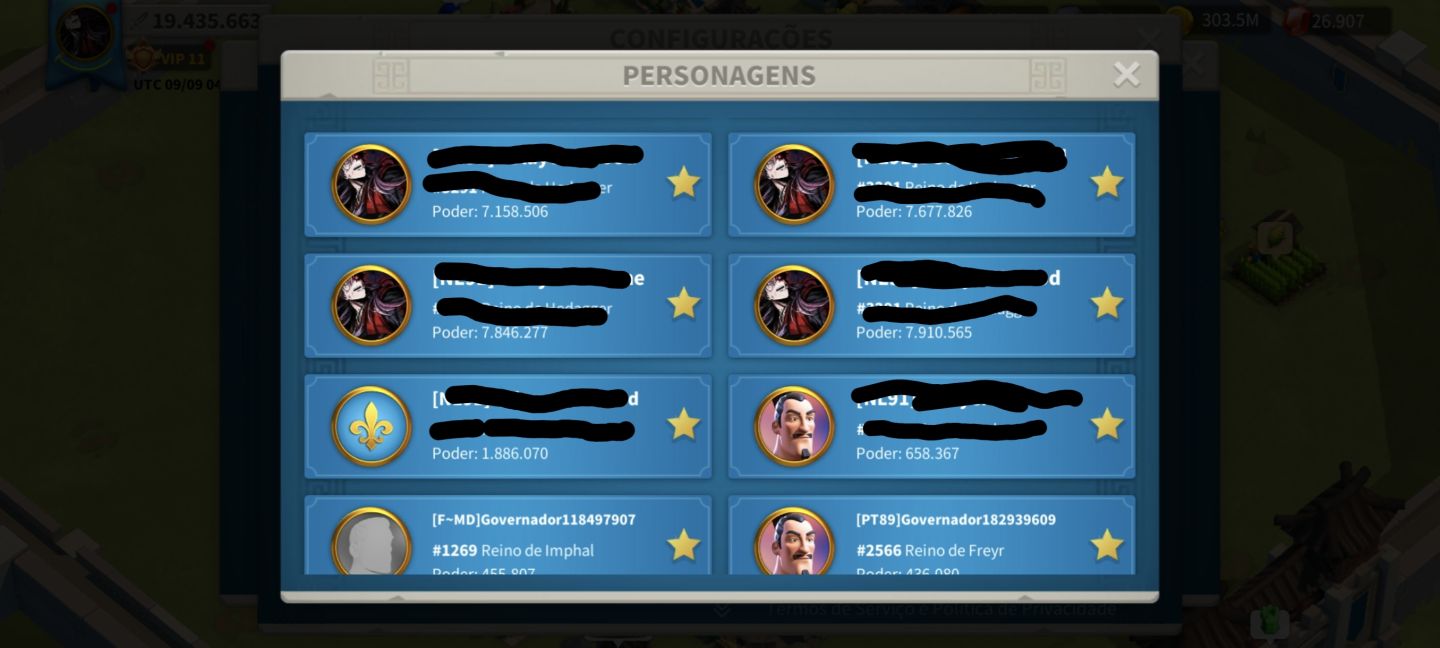 Conta Rise of Kingdoms Poder 82M, 3B Kill Points