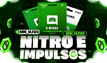 DISCORD NITRO - NITRO MENSAL - NITRO GAMING 3 MESSES - (MELHOR PREÇO DO MERCADO)