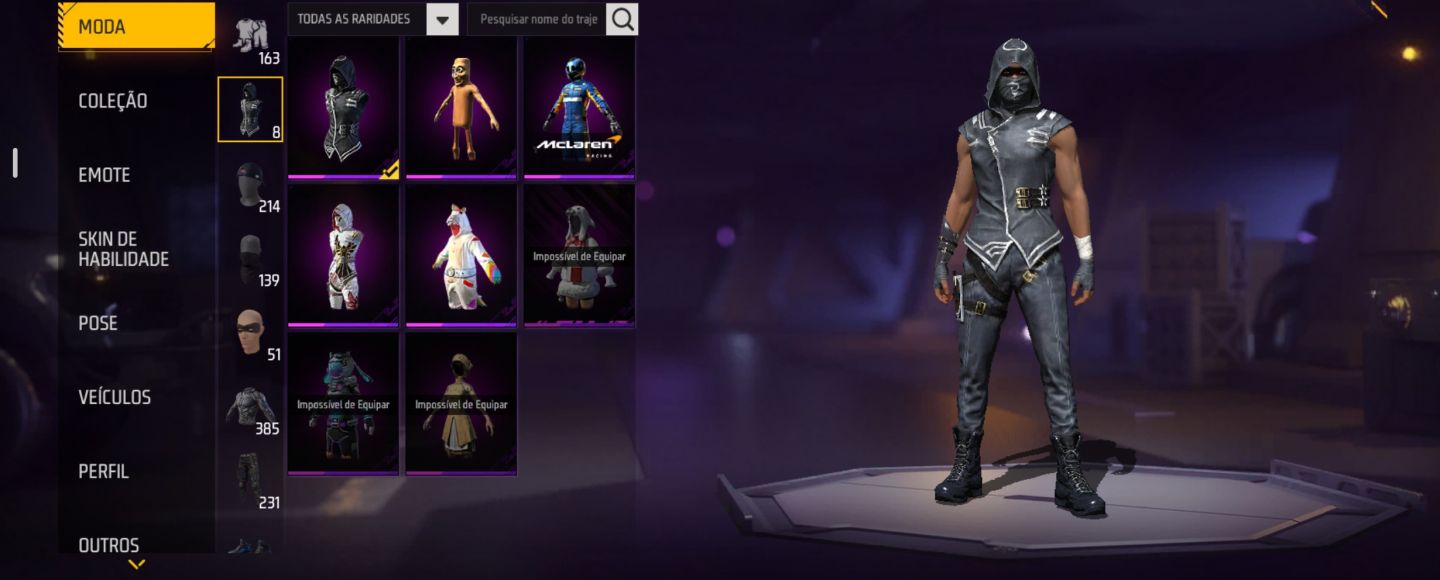Conta Free Fire Com Bandeirão e Várias Animações De Entrada