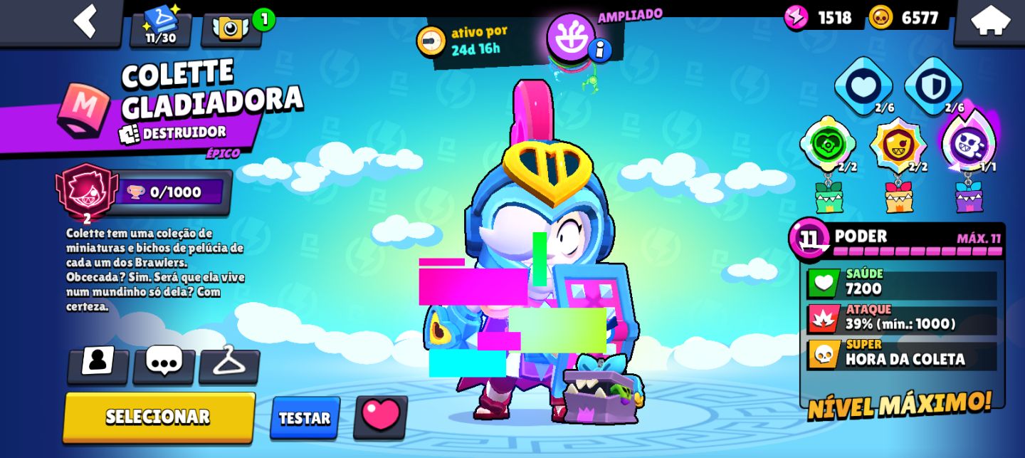 Conta brawl strars 18k troféus,46 brawlers 46 skins 1 hypercarregada, 1 lendaria