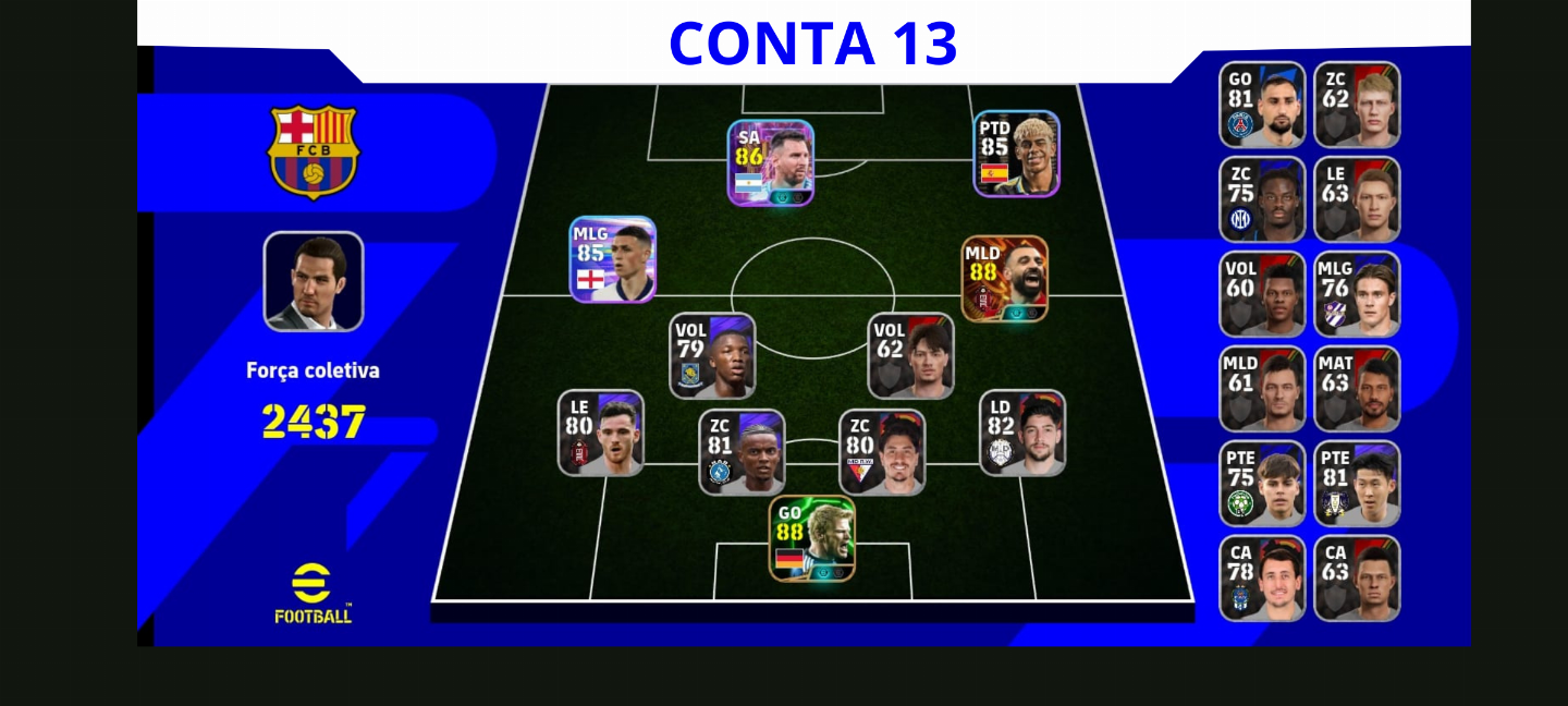 Contas Efootball Iniciais com Épicos/big Times Garantidos! Vol. 08