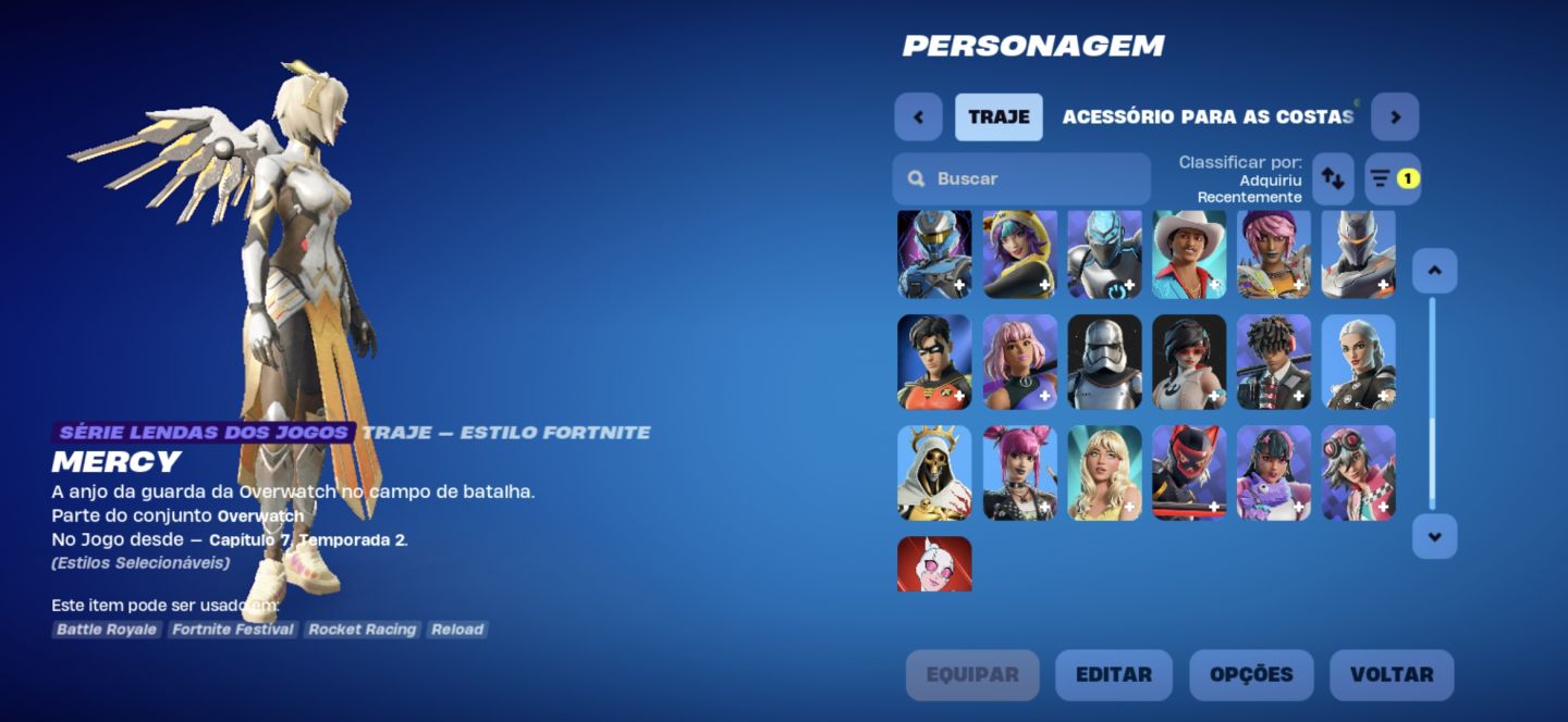 Conta Fortnite com skins exclusivas e 200 v-bucks de saldo