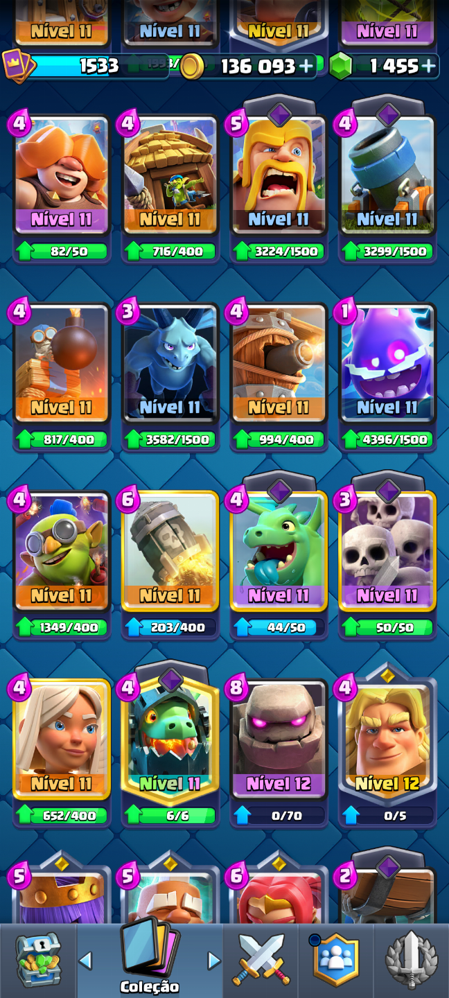 CLASH ROYALE- 9.7k+ TROFÉUS-Arena 24- 12 EVOS CARTAS NÍVEL 15/14/13/12/11