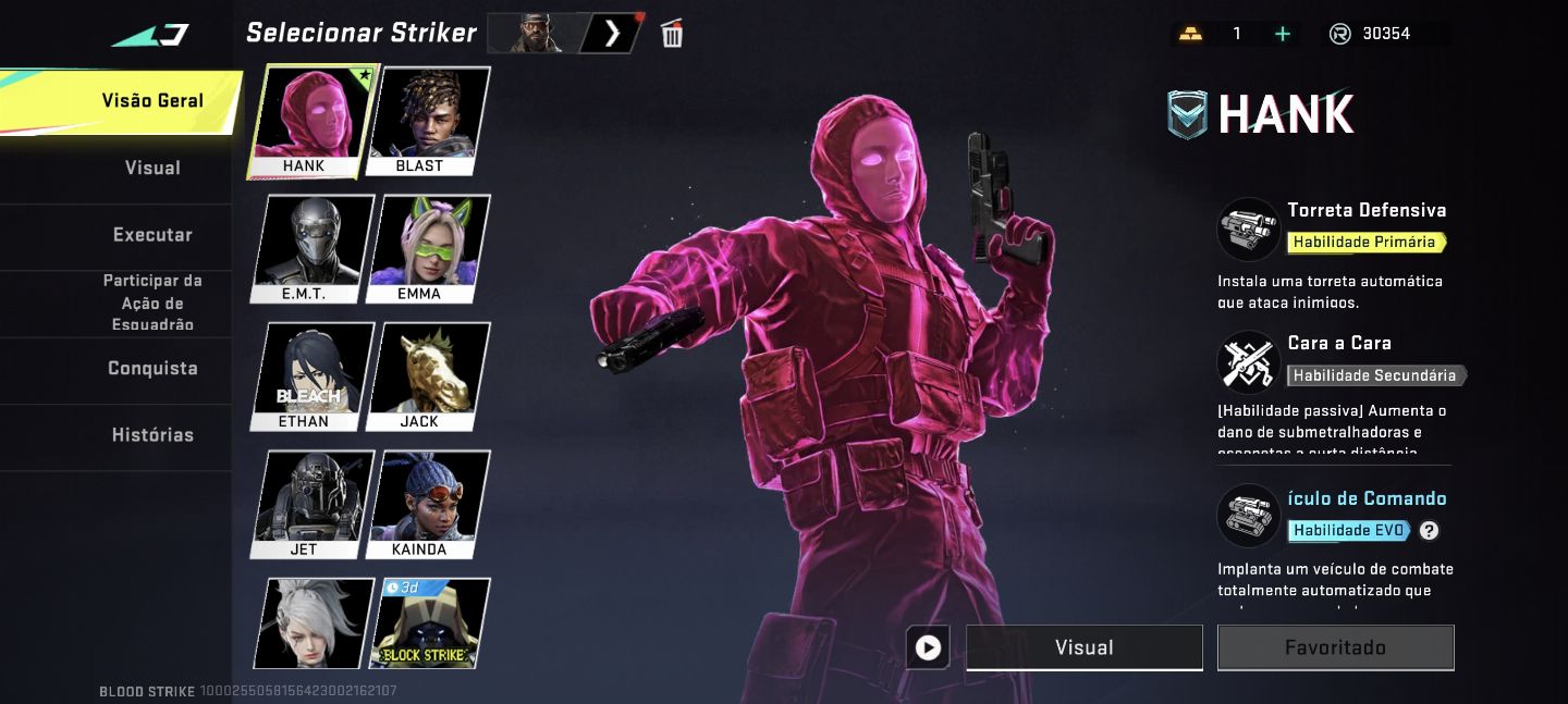 Conta de Blood Strike Nível Alto, Skins Raras e Rank elevado e Itens Esclusivos