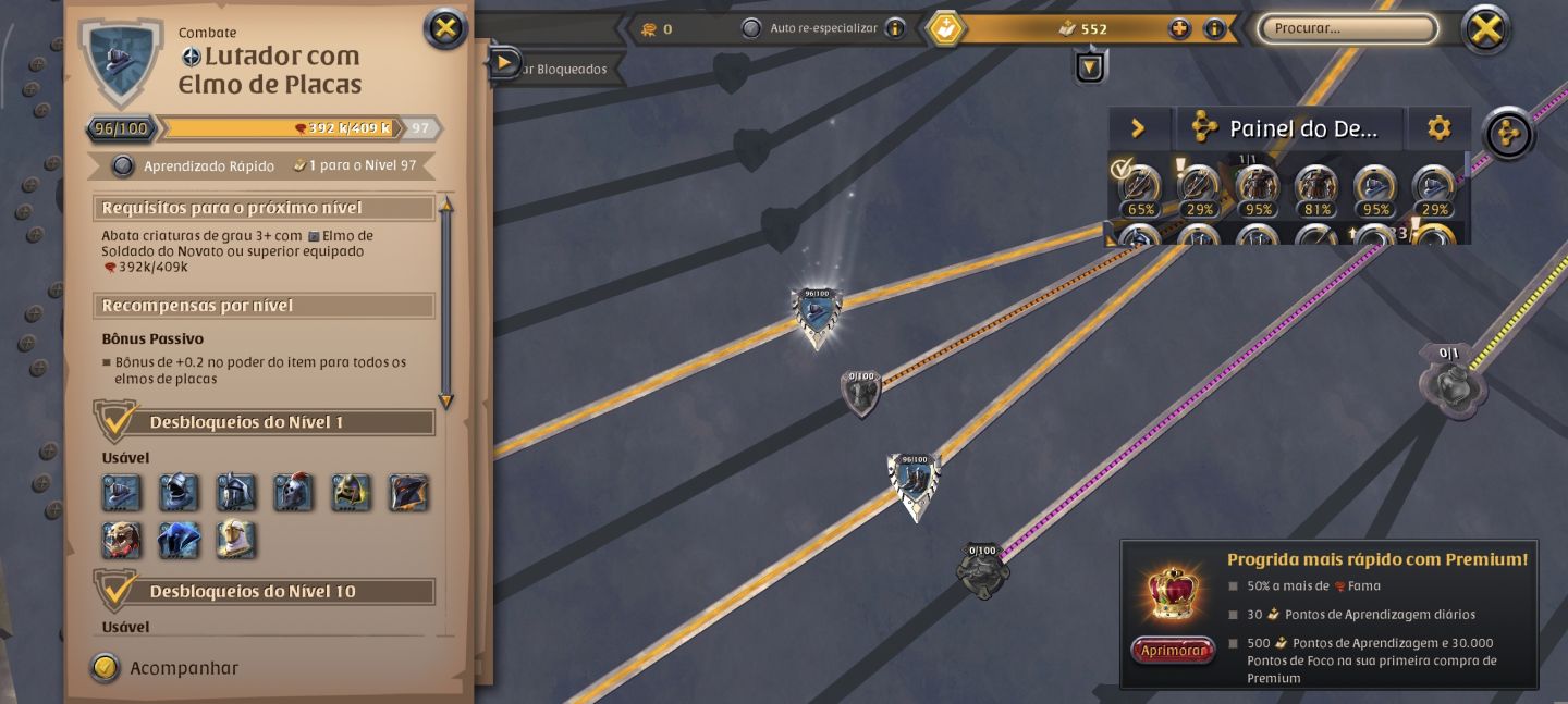 Conta Albion online focada em bordão e coleta