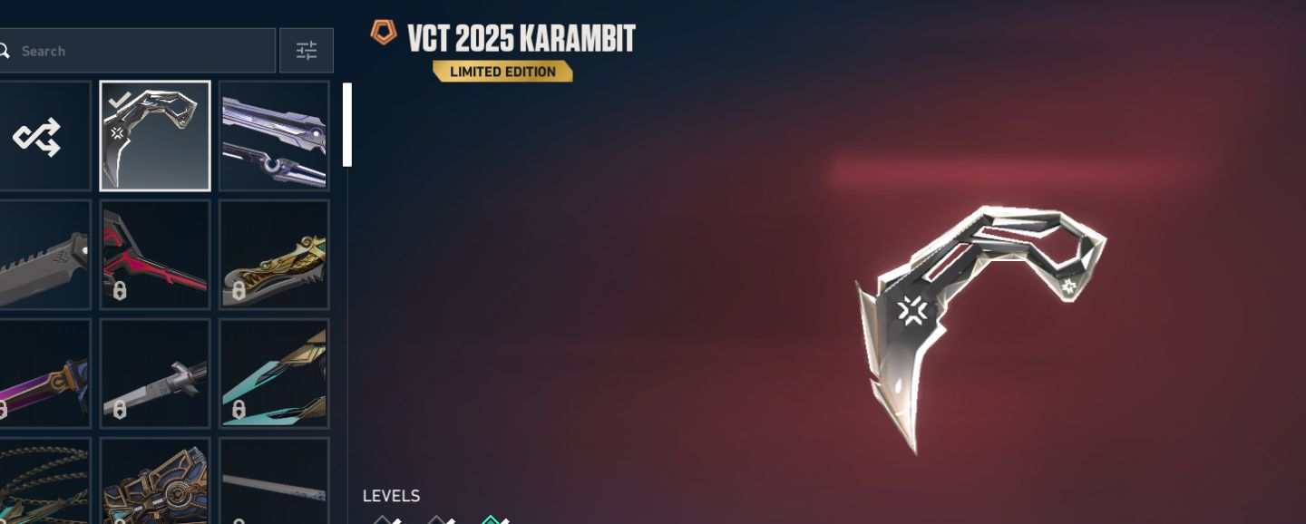 Karambit VCT 2025 + Prelúdio do Caos + Neo oeste, etc