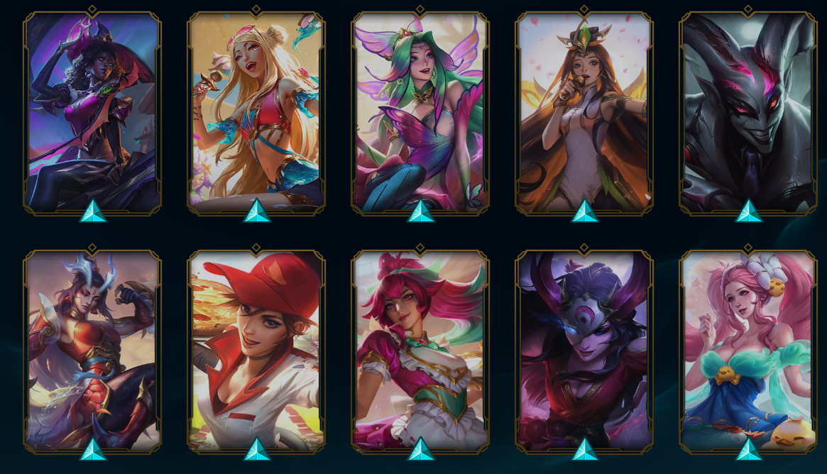 Conta do lol com 2 skins miticas e outras 294