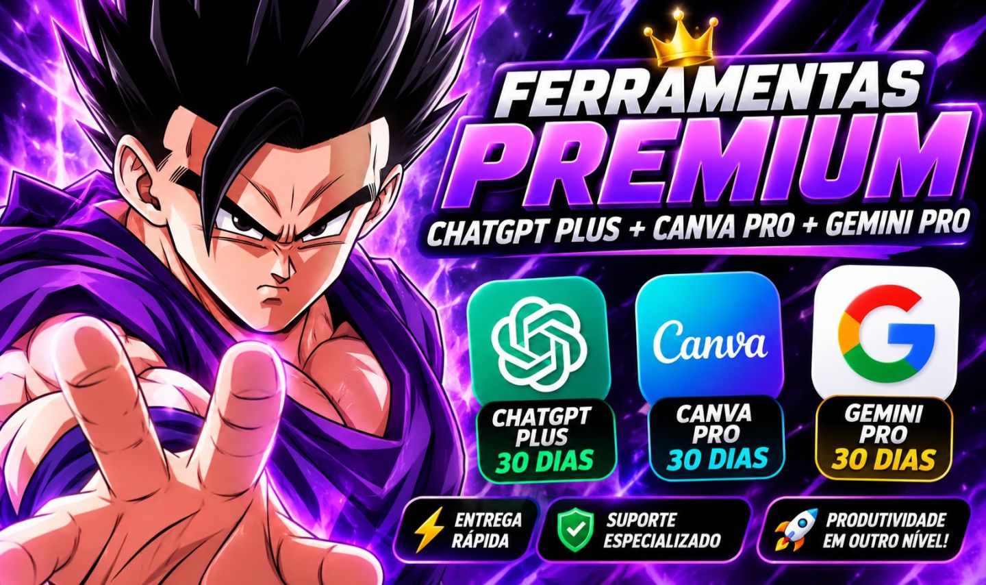 CHATGPT PLUS | GEMINI PRO | CANVA PRO | PREMIUM | ENTREGA RÁPIDA | MELHOR PREÇO
