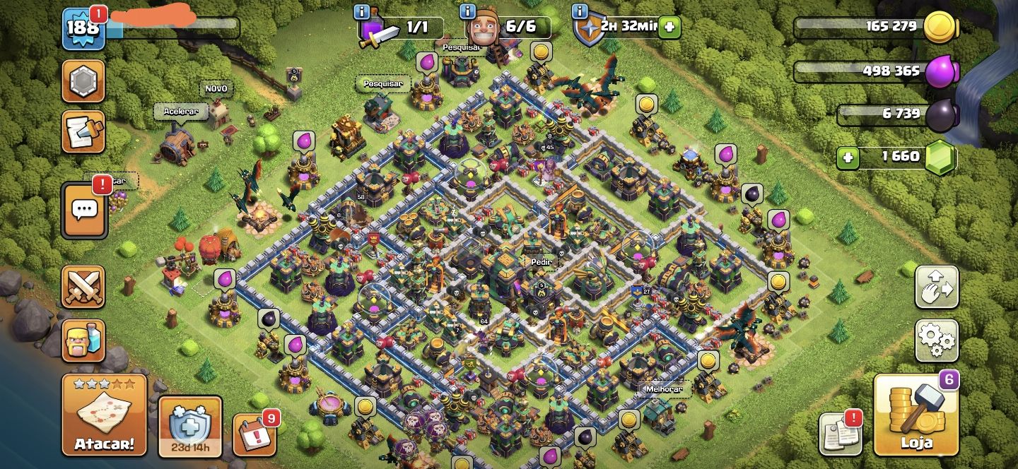 Conta Clash of clans CV 14 praticamente Full