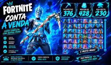 CONTA DE FORTNITE COM 381 SKINS/376 PICARETAS !