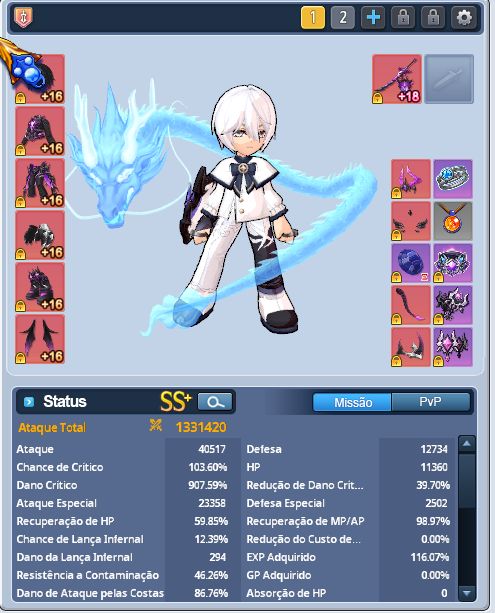 CONTA GRAND CHASE VEIGAS 2KK - ZERO 1KK700 - EREB 1KK300 - DIO 1KK - LUPUS 1KK..