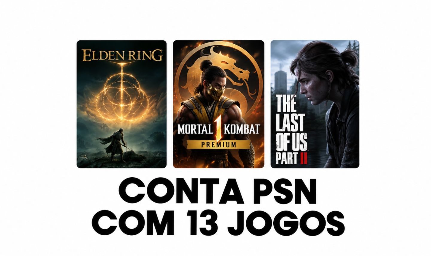 CONTA PS4/PS5 | 13 JOGOS | ELDEN RING + MK1 + THE LAST OF US 2 + DEMON SLAYER