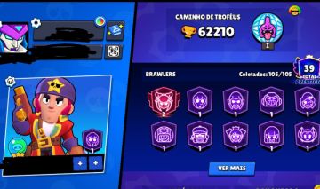 Conta de brawl star com 57k de troféu e 99 BRAWLER