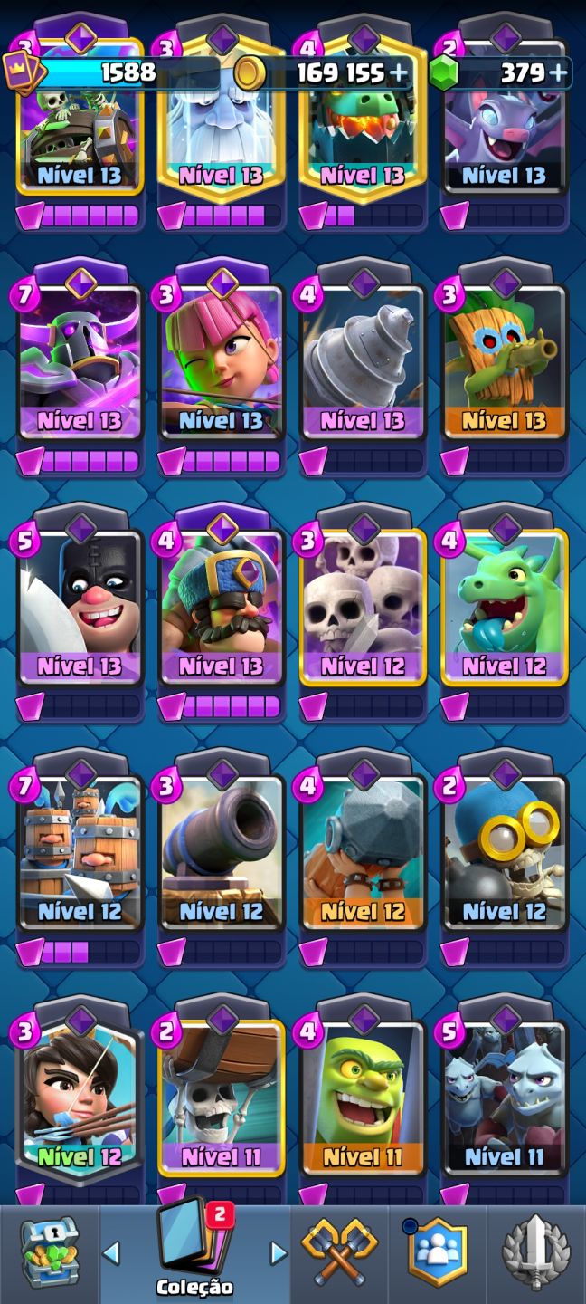 CONTA CLASH ROYALE 12.1K+ TROFÉUS | TORRE LVL 15 | CARTAS LVL 16 | FULL ACESSO