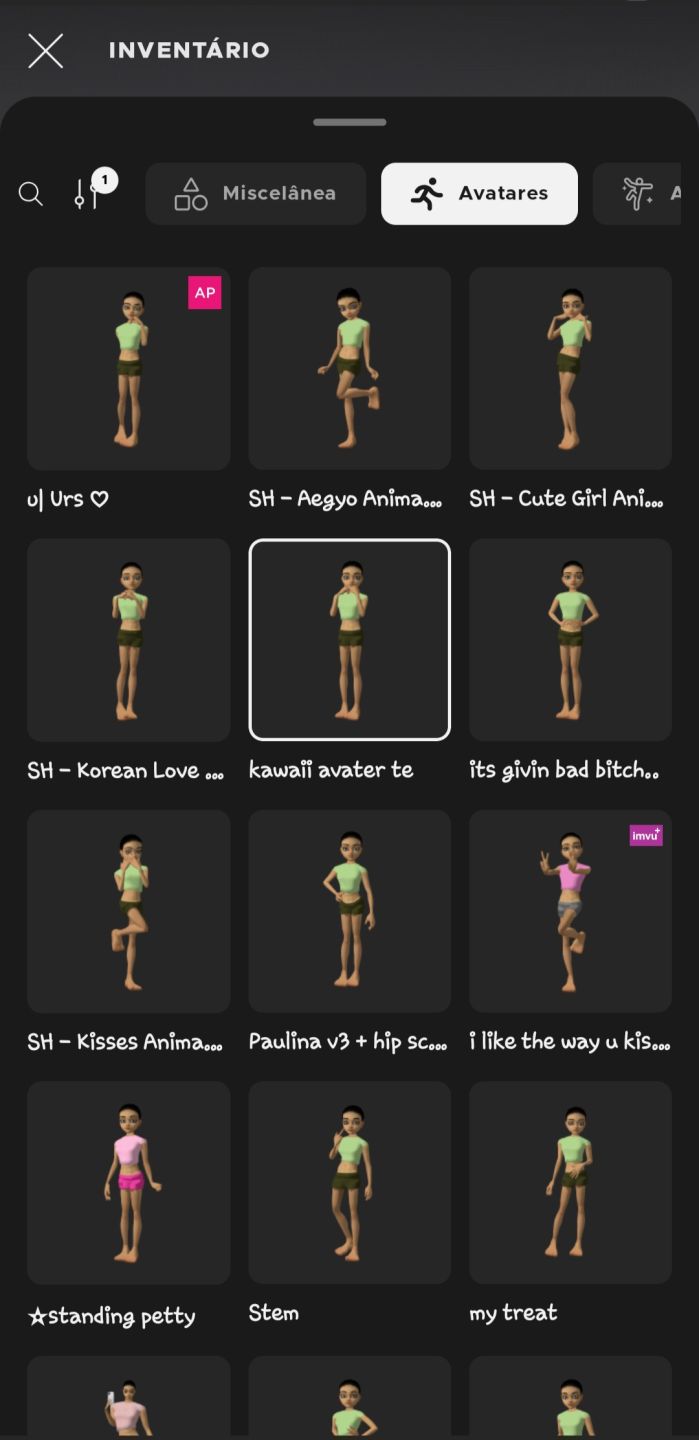 Conta feminina de imvu a venda