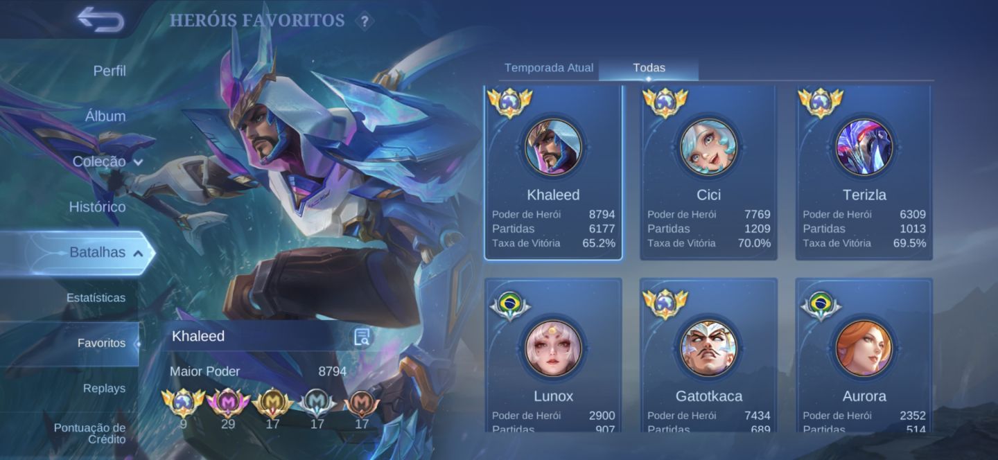 Conta high elo 500+ stars