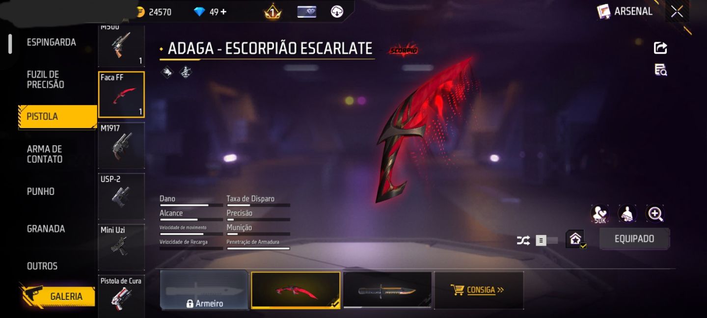 CONTA FF NIVEL 17 + MORCEGO CAÓTICO + 3 SKINS DO NARUTO + 2 GELOS (SEU EMAIL)
