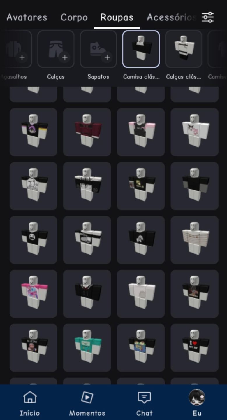 CONTA FEMININA ROBLOX