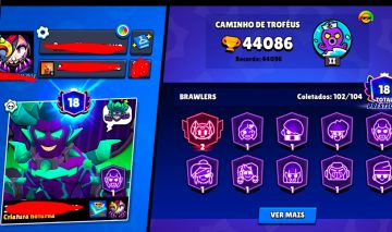 CONTA DE BRAWL STARS | 44K DE TROFEUS 102 BRAWLERS + KAZE]