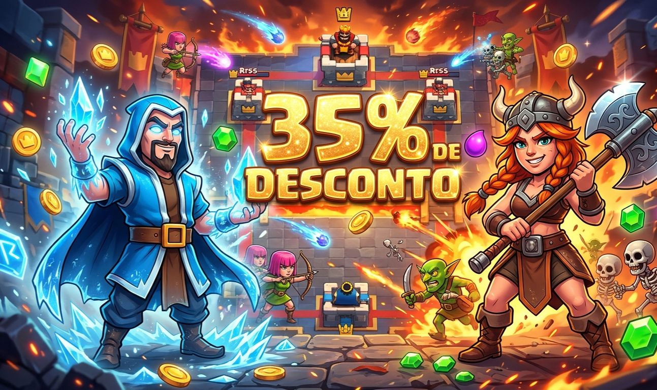 CONTAS DE CLASH ROYALE (35% OFF!!!)
