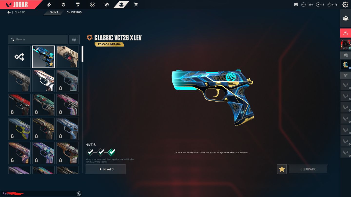 CONTA DE VALORANT COM VARIAS SKINS PLATINA 3