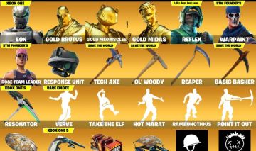 CONTA FORTNITE 76 SKINS COM EON E REFLEX + SALVE O MUNDO FUNDADOR