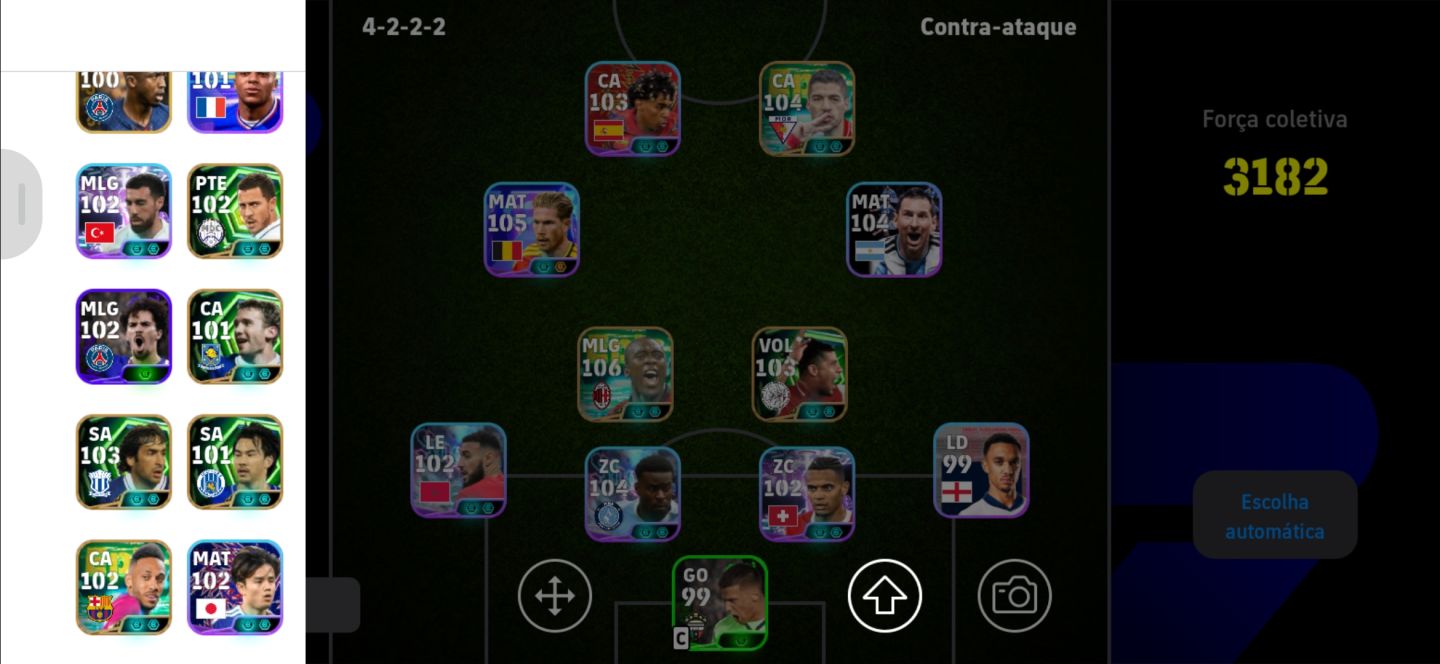 Conta Efootball Seedorf 106 + De Bruyne 105 + 1.780 moedas
