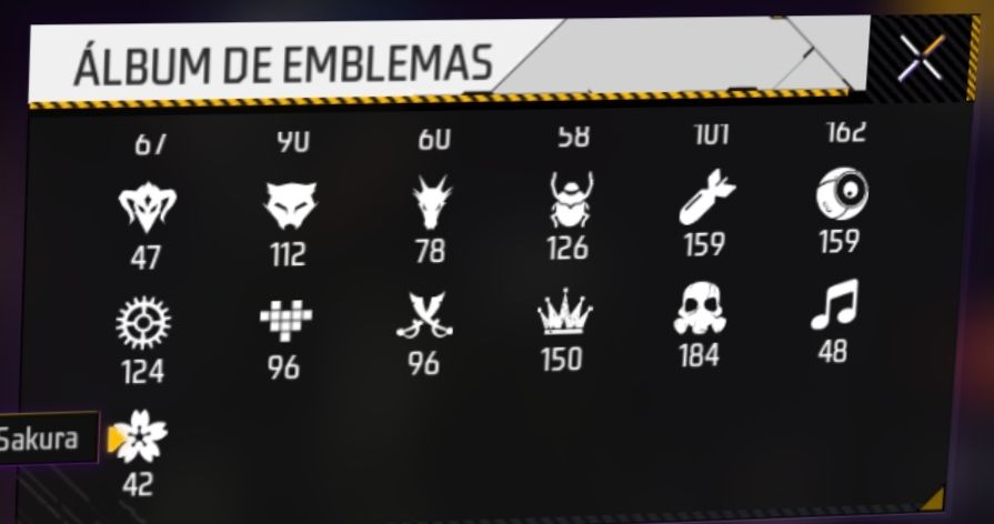 Conta de Free fire gemada da primeira temporada itens antigos e skins de Naruto