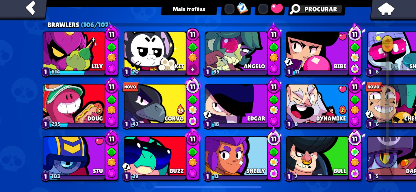 CONTA TOP DE BRAWL STARS